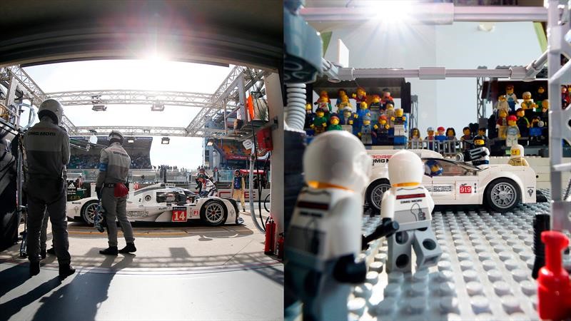 Imágenes icónicas de Porsche con figuras de Lego