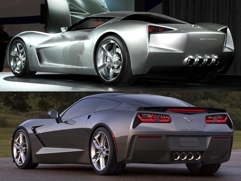 Concept vs. Corvette C7: Frente
