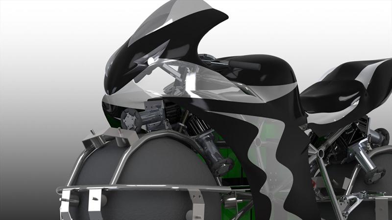 Moto que se desplaza mediante esferas