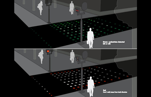 Un paso de peatones de LED's