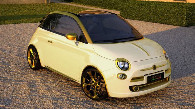 Un 500C Abarth con oro y diamantes de medio millón de euros