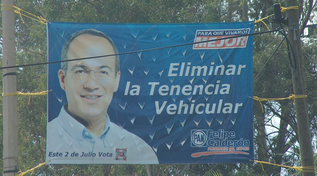 Los autos nuevos no pagarán tenencia, anuncia el Presidente Calderón