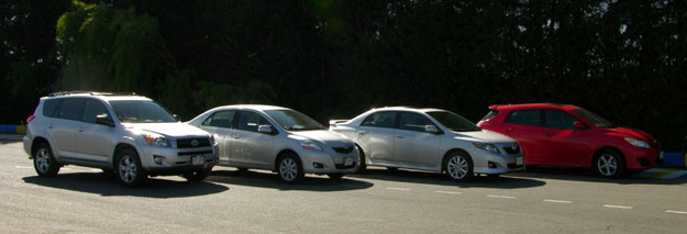 Megaprueba Toyota 2009: Yaris Sedán, Rav4, Matrix y Corolla XRS