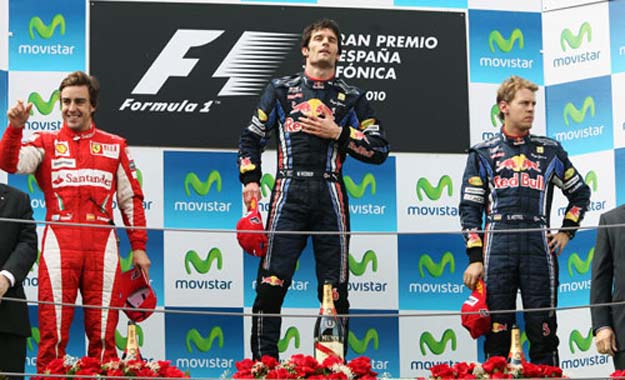 GP F-1 de España: Mark Webber volvió a festejar