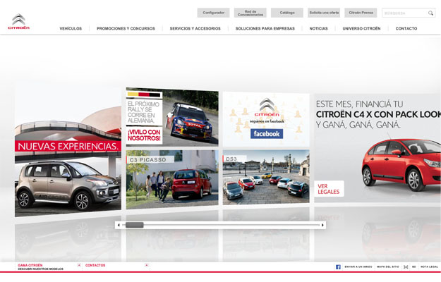 Citroën aplica el Créative Technologie en su sitio web
