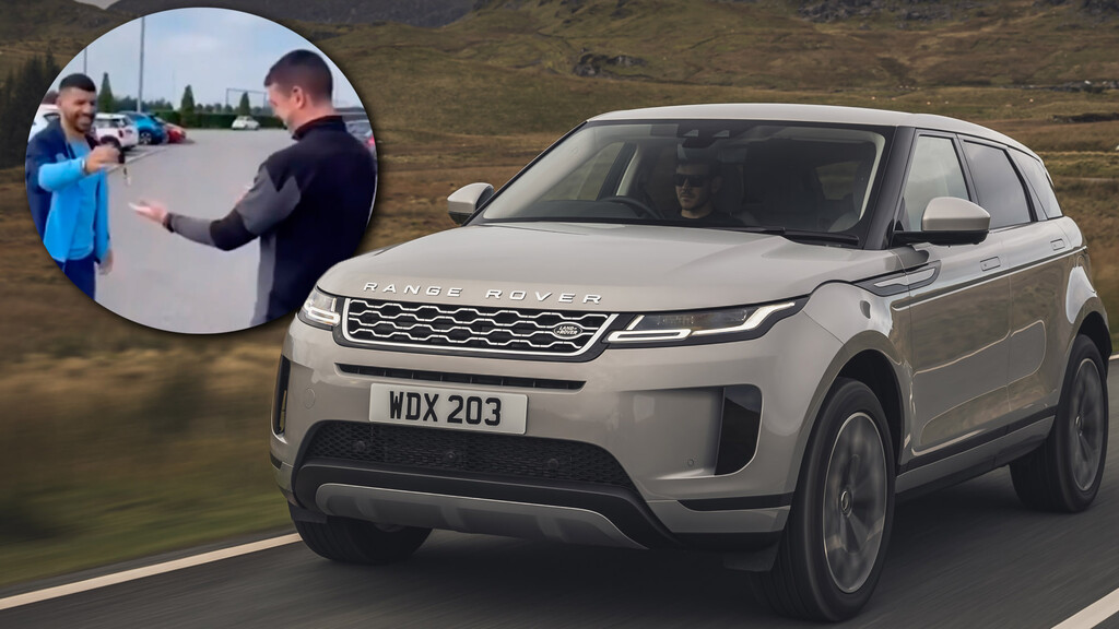 El Kun Agüero sorteó un Range Rover Evoque antes de irse al Barcelona