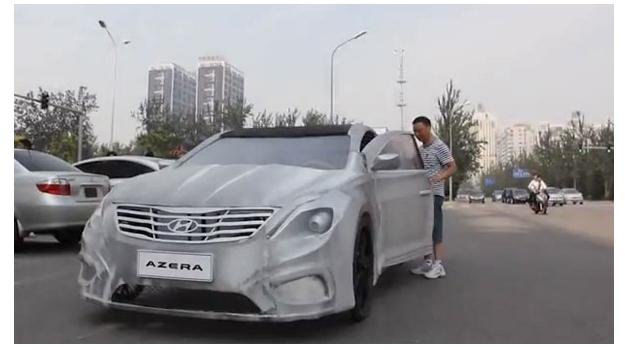 En China crean un Hyundai Azera 2012 impulsado por pedales