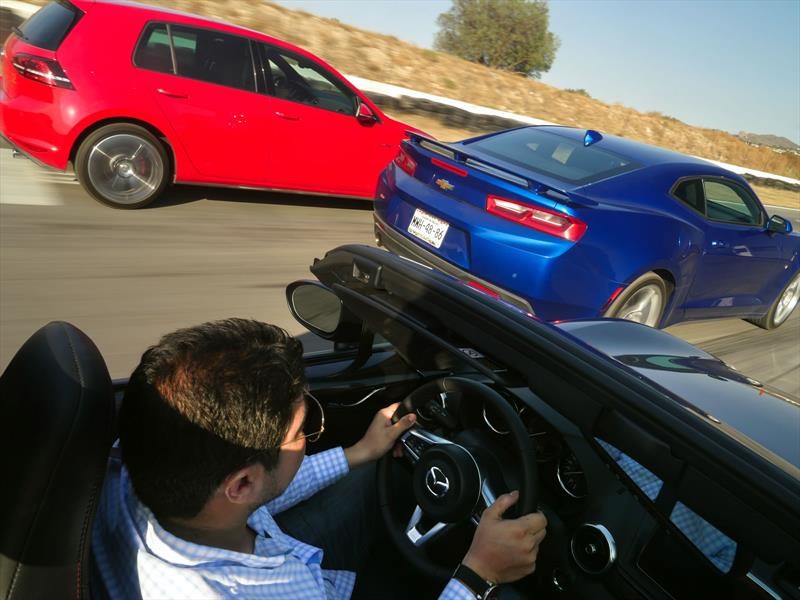 VW GTI vs Chevrolet Camaro vs Mazda MX-5 ¿cuál es el mejor deportivo de 4  cilindros?