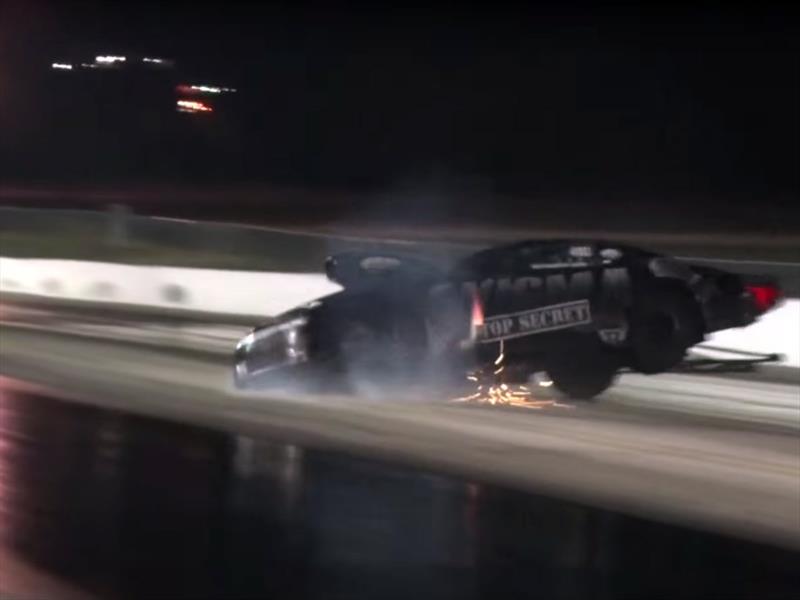 Accidente de un Camaro con 3,000 hp