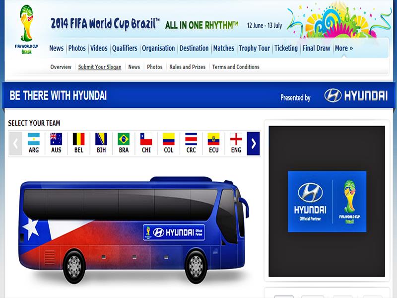 Chilenos podrán crear el logo del bus de la “Roja” para el mundial Brasil  2014