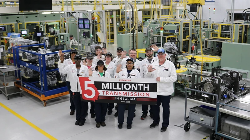 Honda celebra 5 millones de transmisiones fabricadas en su planta de Georgia