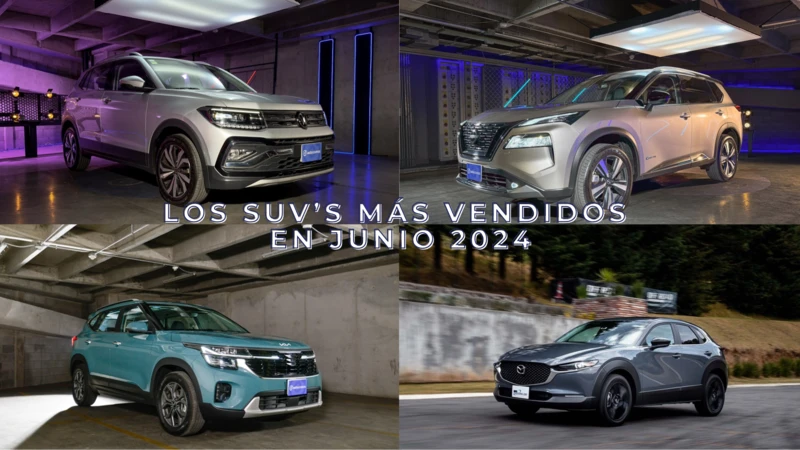 Los 10 SUVs más vendidos en junio 2024