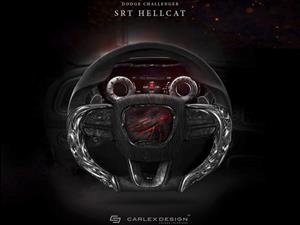 Así es el volante del Dodge Challenger Hellcat creado por Carlex Design