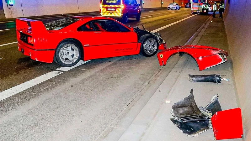 Imágenes que duelen: mirá como destrozó esta Ferrari F40