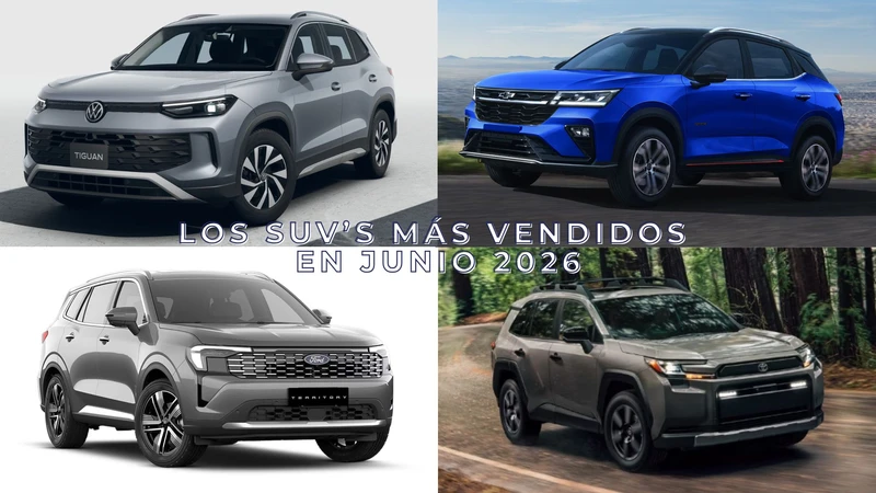 Los 10 SUVs más vendidos en junio 2026