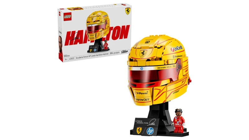 Los cascos de Hamilton y Leclerc hechos por Lego