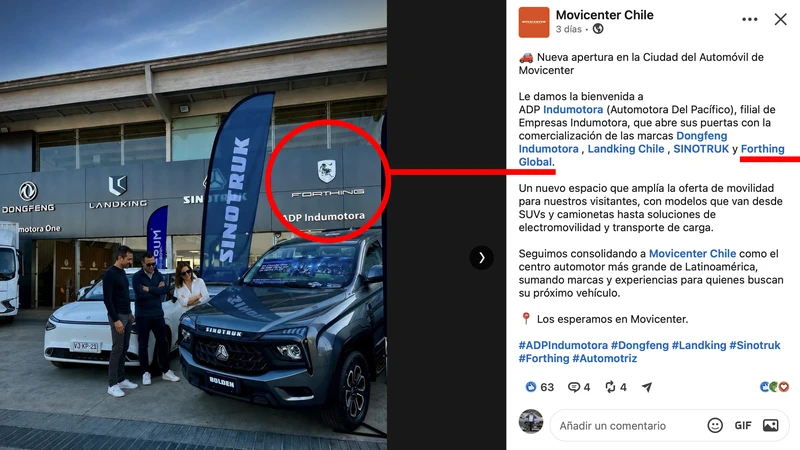 Nos enteramos por Linkedin: Indumotora le gana el gallito a CIDEF por modelos de Dongfeng