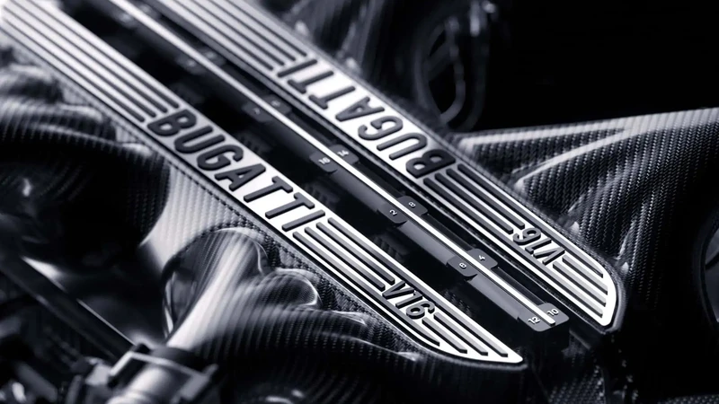 Bugatti revela el colosal motor que usará el sucesor del Chiron
