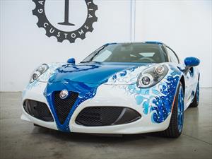 Alfa Romeo 4C Hokusai por Garage Italia Customs, arte sobre sobre ruedas 