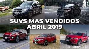 Los 10 SUVs más vendidos en abril 2019