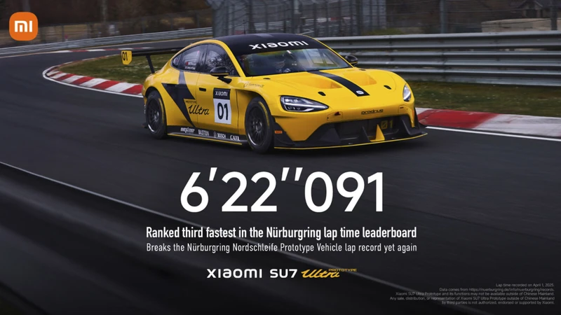 Xiaomi SU7 Ultra Protoype: rompe su propio récord de nuevo en el Nürburgring. Aquí la vuelta