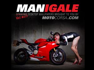 "Manigale", hombres posan como modelos sexys en motocicletas