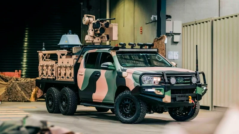 Esta Toyota Hilux 6x6 está lista para el ejército