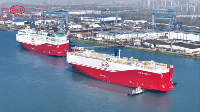 BYD ya puede exportar 1 millón de autos al año con su flota marítima global