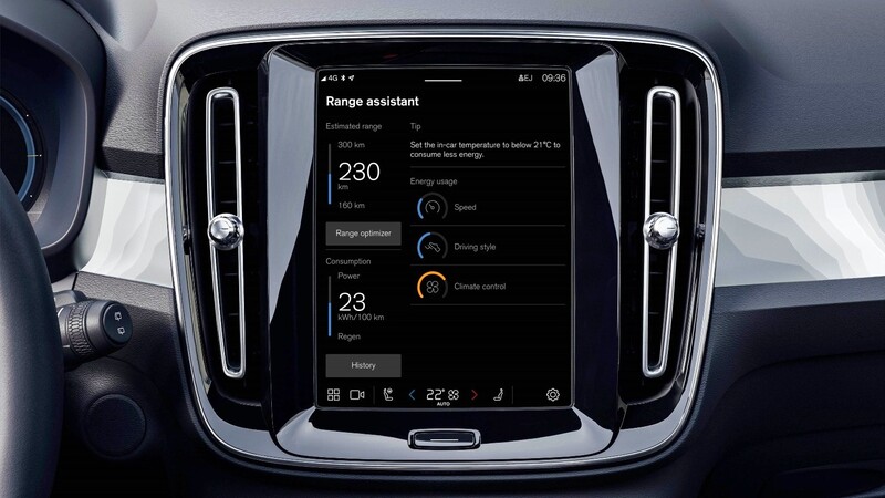 Range Assistant, la nueva aplicación digital para los vehículos eléctricos de Volvo
