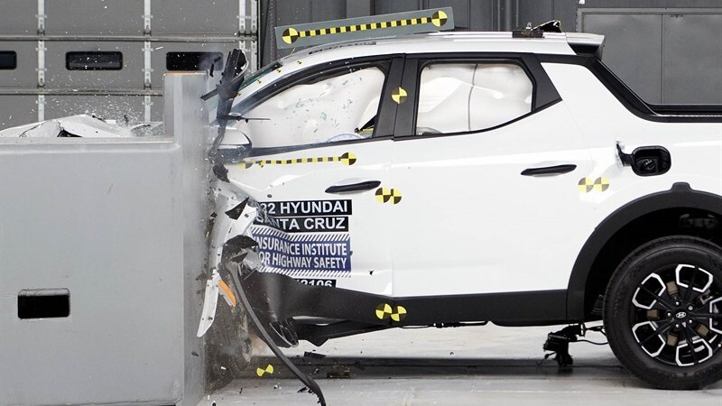 Hyundai Santa Cruz logra buenos resultados en los crash test de la IIHS