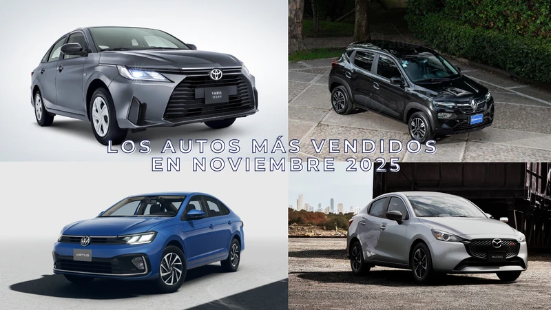 Los 10 autos más vendidos en noviembre 2025
