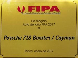 Porsche 718 Boxster y Cayman son nombrados “Auto del Año 2017 por la FIPA