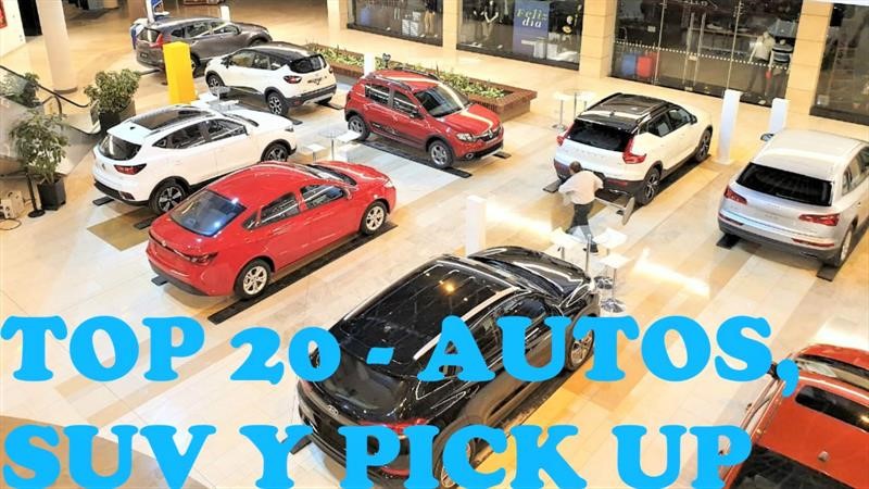 Top 20 de los autos, SUV y pick up más vendidos en Colombia