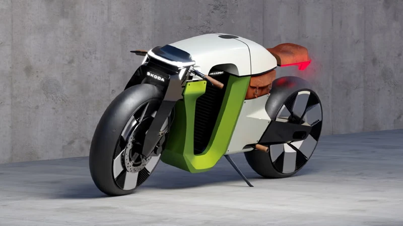 Škoda Slavia B: café racer eléctrico conceptual que evoca un clásico