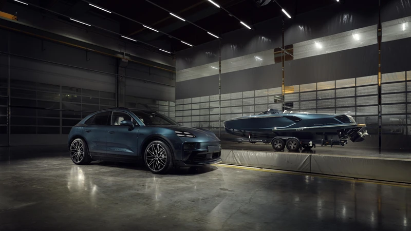 Porsche Macan eléctrico impulsa lancha Frauscher 790 Spectre