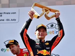F1 2018: Verstappen levanta la copa en la casa de Red Bull