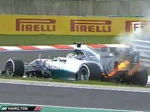 F1 GP de Hungría Clasificación, Hamilton en llamas
