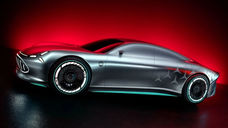 Mercedes Vision AMG Concept pone contra la pared al Porsche Taycan