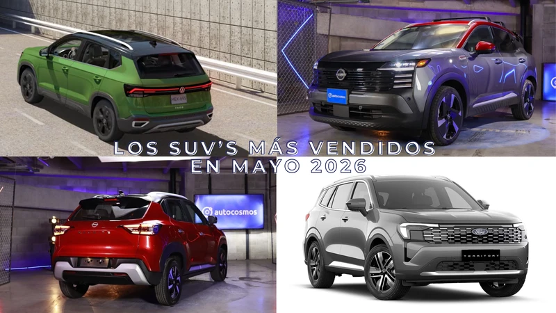 Los 10 SUVs más vendidos en mayo 2026