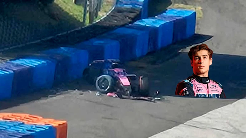 F1: Franco Colapinto se accidentó en las pruebas de neumáticos en Hungría
