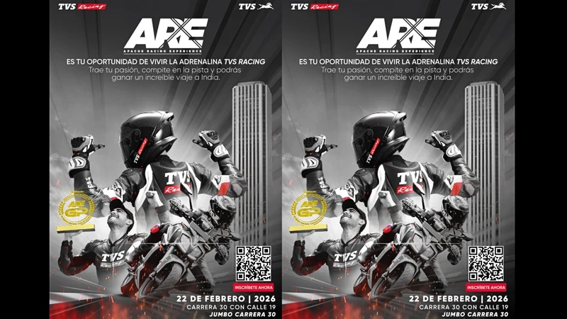 TVS abre inscripciones para el Apache Racing Experience 2026 en Colombia y México