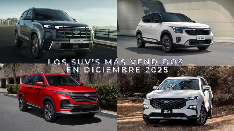 Los 10 SUVs más vendidos en diciembre 2025