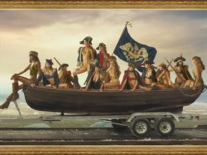 Ram y Sports Ilustrated Swimsuit recrean el cruce de Washington por Delaware 