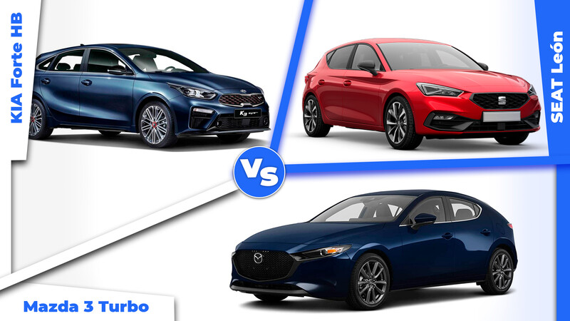 SEAT León, KIA Forte HB & Mazda 3 Turbo, los hatchbacks del momento ¿Cuál es mejor?