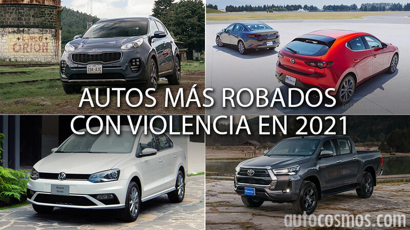 Los vehículos más robados con violencia en México durante 2021