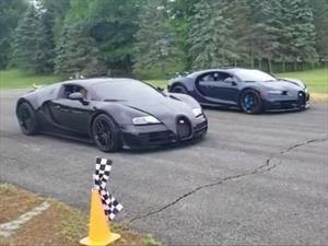 Pique entre un Bugatti Chiron y un Veyron SS, ¿cuál ganó?