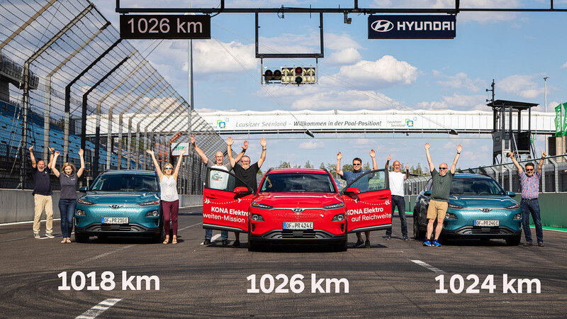 Hyundai Kona eléctrico logra recorrer 1,000 kilómetros con una carga