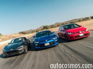 Chevrolet Camaro vs Mazda MX-5 vs VW GTI, ¿cuál es el mejor deportivo 4 cilindros?