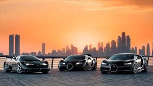 Bugatti puso a rodar en Dubaí a sus tres hiper autos más recientes