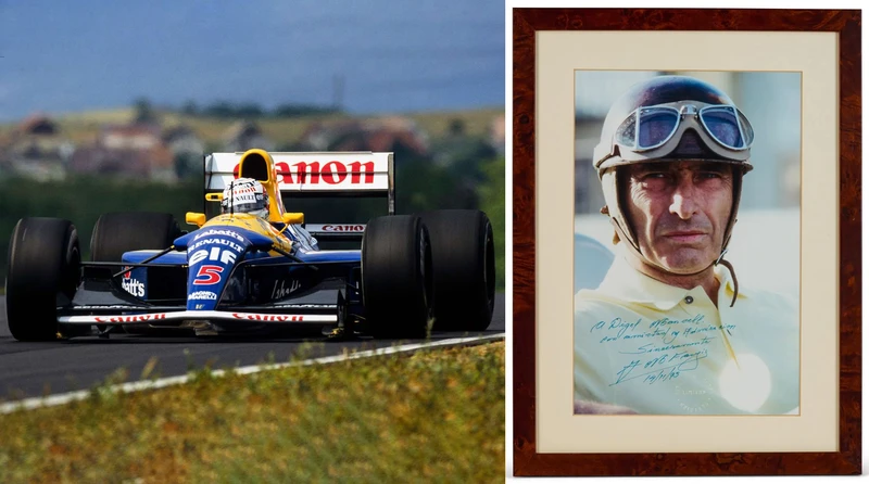 Insólito: un campeón del mundo de F1 vende una foto autografiada por Fangio